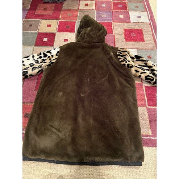 DL1961 Phoebe Camo & Faux-Fur Reversible Jacket Size Large - Picture 10 of 16